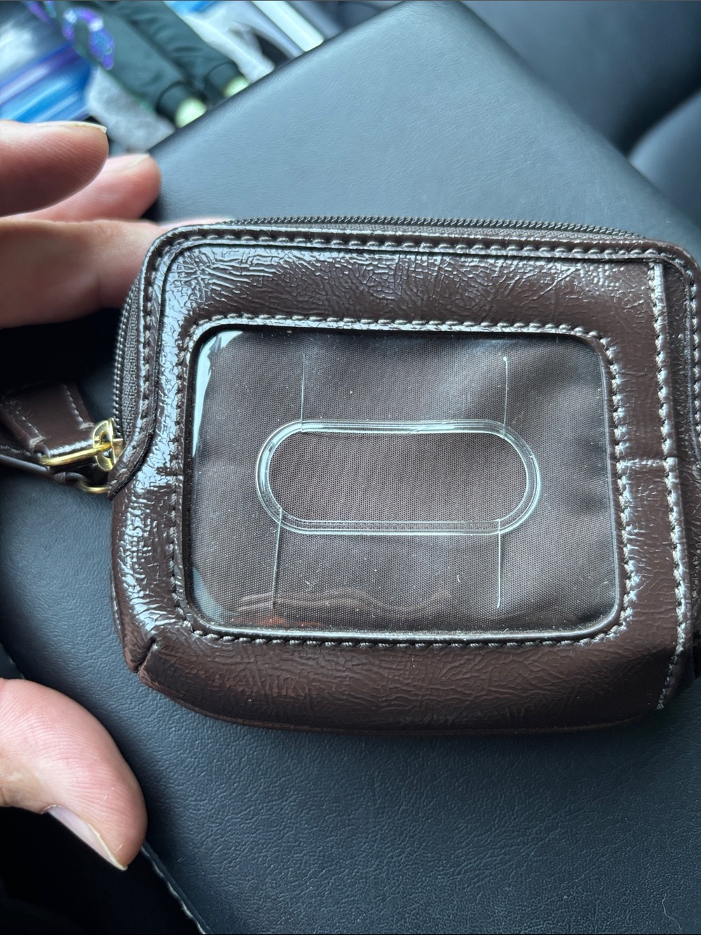 Coach Brown Signature Canvas Coin Pouch - Picture 4 of 4